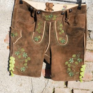 Meindl Ziegenlederhose Hopfen in Bisam